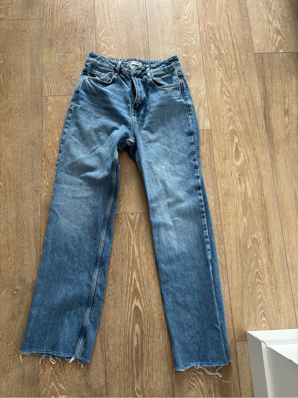 Zara Light Blue Washed Denim Jeans